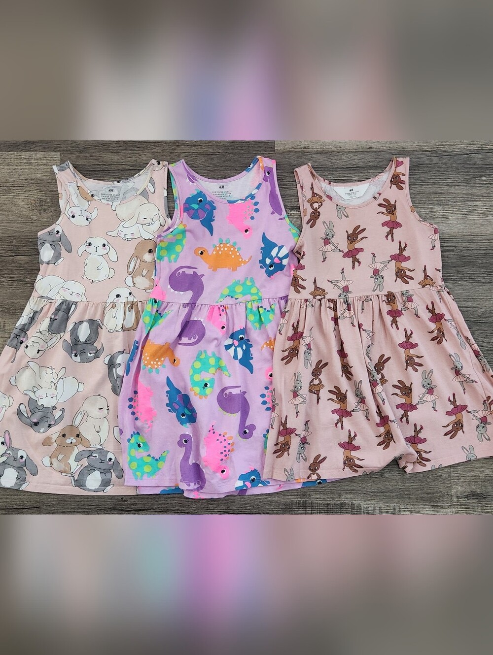 **GREAT COND** H&M Sz 6 6X 7 Girls Three Summer Sun Dress Sundress Bundle Lot